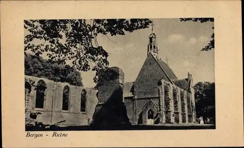 Ak Bergen Nordholland Niederlande, Ruine