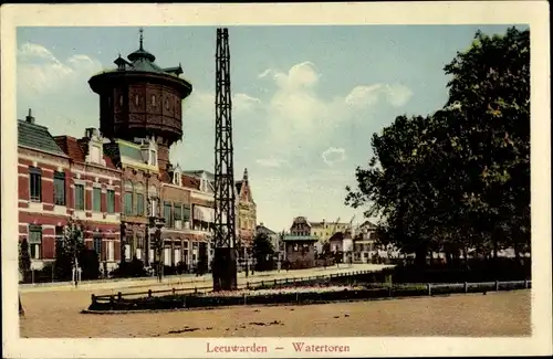 Ak Leeuwarden Friesland Niederlande, Watertoren
