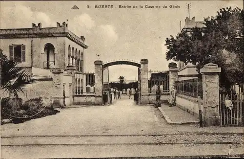 Ak Bizerte Tunesien, Entrée de la Caserne du Genie