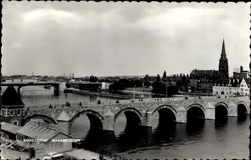 Ak Maastricht Limburg Niederlande, Maasbruggen