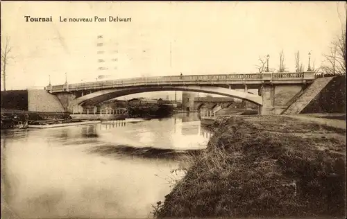 Ak Tournai Wallonien Hennegau, Le nouveau Pont Delwart