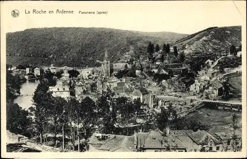 Ak Laroche La Roche en Ardennes Wallonien Luxemburg, Panorama (apres)