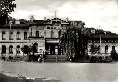 Ak Greiz im Vogtland, Bahnhof