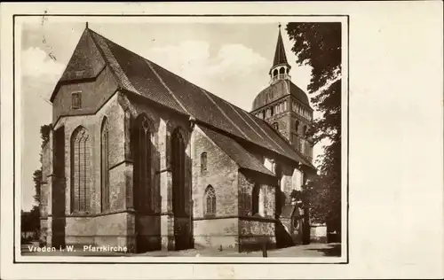 Ak Vreden NRW, Pfarrkirche, Außenansicht
