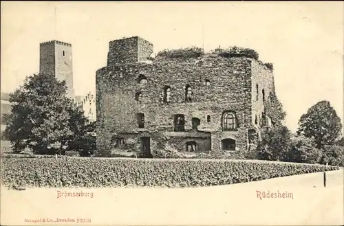 Ak Rüdesheim am Rhein, Brömserburg, Außenansicht