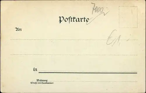 Mondschein Litho Stuttgart in Württemberg, Schlossplatz