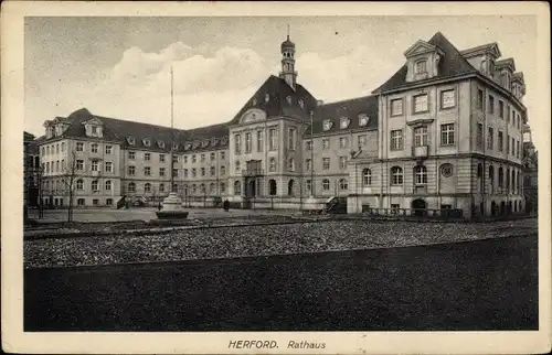 Ak Herford in Westfalen, Rathaus, Außenansicht