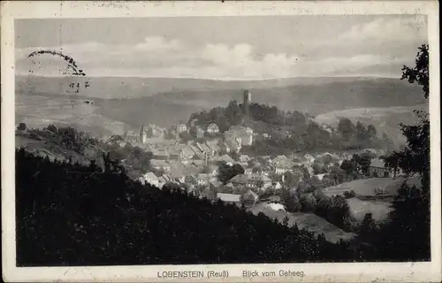 Ak Bad Lobenstein in Thüringen, Panorama vom Geheeg