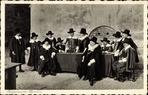 Ak Dinkelsbühl in Mittelfranken, Bürgermeister Wigerlein, Gruppenbild