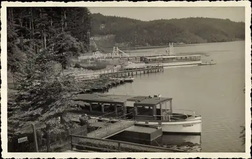 Ak Pulsnitz Sachsen, Schiffsanleger