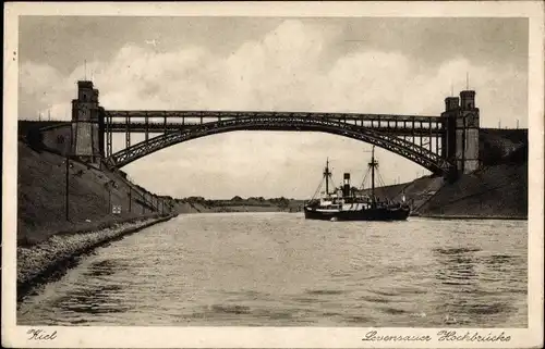Ak Kiel Schleswig Holstein, Levensauce Hochbrücke