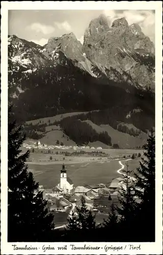 Ak Tannheim in Tirol, Grau mit Tannheimer Gruppe