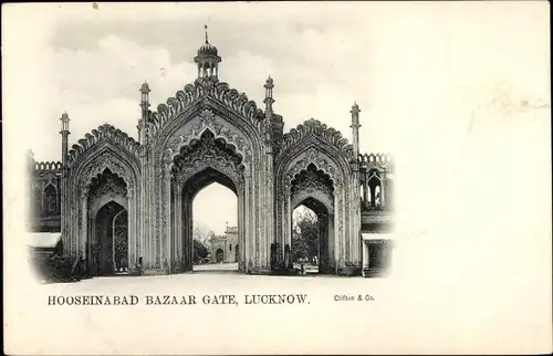 Ak Lakhnau Lucknow Indien, Hooseinabad Bazaar Gate