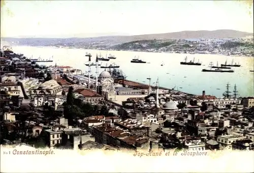 Ak Konstantinopel Istanbul Türkei, Top Hane et le Bosphore