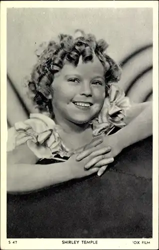 Ak Schauspielerin Shirley Temple, Portrait, lachend, Fox Film, S 47