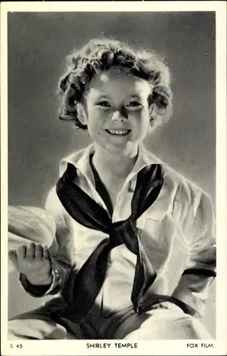 Ak Schauspielerin Shirley Temple, Portrait in Seemannskostüm, Fox Film, S 45