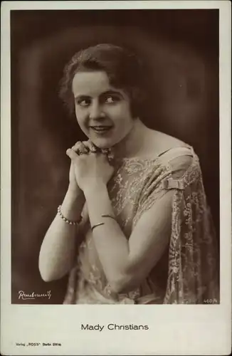 Ak Schauspielerin Mady Christians, Portrait