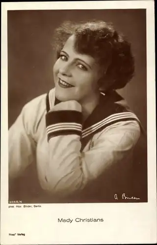 Ak Schauspielerin Mady Christians, Portrait, Ross Verlag 2056/4