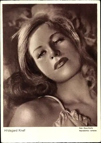 Ak Schauspielerin Hildegard Knef, Portrait