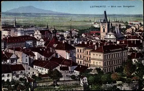 Ak Litoměřice Leitmeritz Region Aussig, Blick vom Domgebiet, Stadt