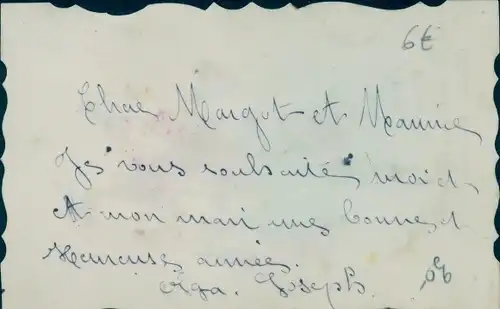 Zelluloid Ak Violette Blumen, Blumenblatt