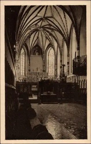 Ak Malbork Marienburg Westpreußen, Marienkirche im Hochschloss, Blick nach Osten