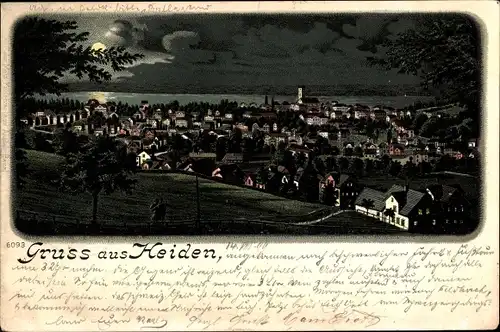 Mondschein Litho Heiden Kanton Appenzell Außerrhoden, Gesamtansicht