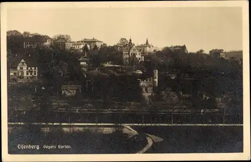 Ak Eisenberg in Thüringen, Geyers Garten