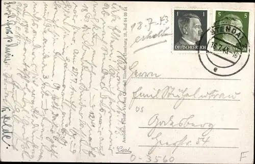 Ak Salzwedel in der Altmark, Schulenburgpark, Kirchturm, Gebäude