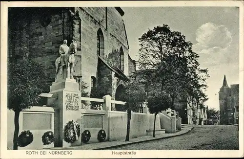 Ak Roth bei Nürnberg Mittelfranken, Hauptstraße