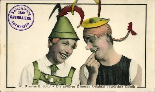 Ak W. Baumer and Sohn, Die größten Kanonen, Original bayrischer Komik