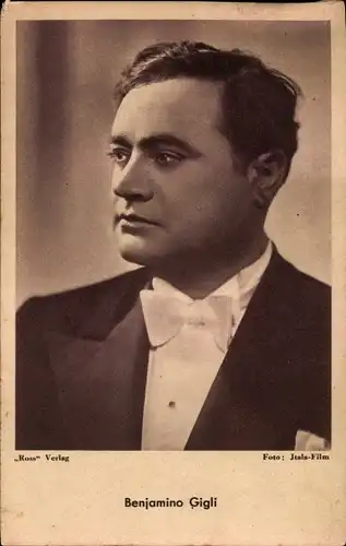Ak Opernsänger Beniamino Gigli, Portrait