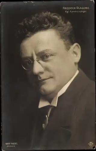 Ak Kgl. Kammersänger Friedrich Plaschke, Dresden