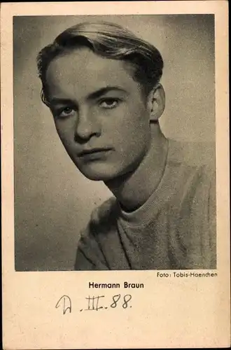 Ak Schauspieler Hermann Braun, Portrait