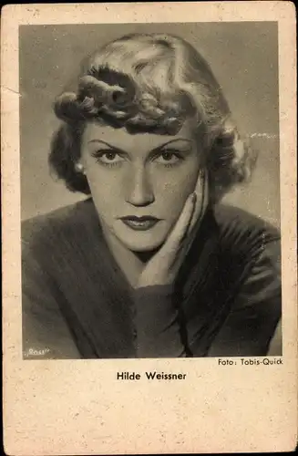 Ak Schauspielerin Hilde Weissner, Portrait
