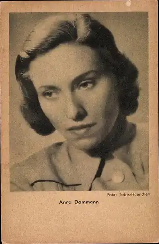 Ak Schauspielerin Anna Dammann, Portrait