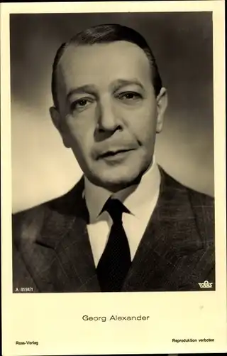 Ak Schauspieler Georg Alexander, Ross Verlag 3158/1