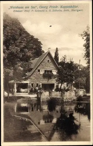 Ak Stuttgart in Baden Württemberg, Weinhaus am See, Inh. Georg Friedrich Koppenhöfer