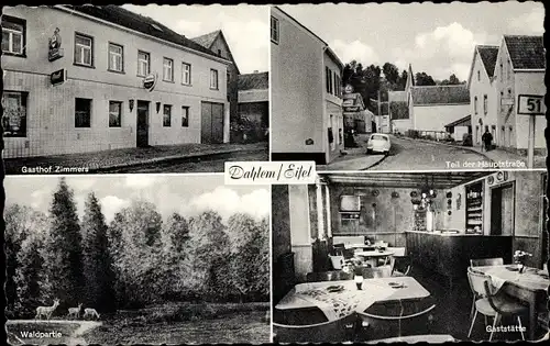 Ak Dahlem in der Nordeifel, Gasthof, Innenansicht, Fernseher, Hauptstraße