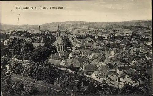 Ak Meisenheim am Glan Pfalz, Totalansicht der Ortschaft