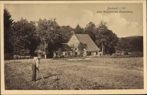 Ak Beckum in Westfalen, Altes Westfälisches Bauernhaus