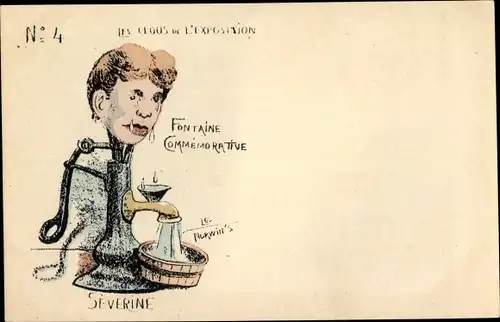 Künstler Ak Norwins, Caroline Rémy de Guebhard, Fontaine, Severine, Les Clous de l'Exposition No. 6