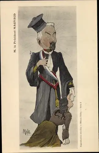 Künstler Ak Muller, E., M. le President Paul Magnaud, Richter, Politiker, Karikatur