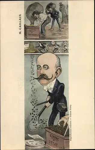 Künstler Ak Muller, E., Joseph Caillaux, Karikatur