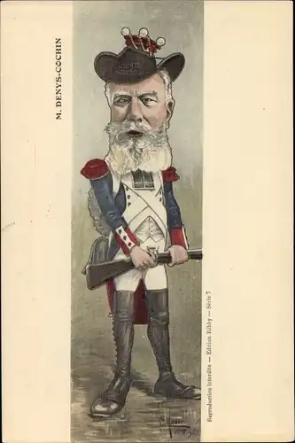 Künstler Ak Muller, E., Politiker und Schriftsteller Denys Cochin, Karikatur