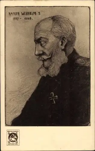 Künstler Ak Kaiser Wilhelm I. von Preußen, Portrait