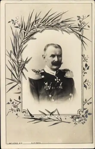 Passepartout Ak Wilhelm II, König von Württemberg, Portrait in Uniform