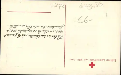 Ak Luise Großherzogin von Baden, Viktoria von Baden, 1915, Badischer Landesverband vom Roten Kreuz