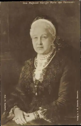 Ak Königin Marie von Hannover, Portrait