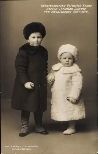 Ak Erbgroßherzog Friedrich Franz, Herzog Christian Ludwig von Mecklenburg Schwerin